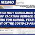 Clarificatory Guidelines on the Grant of Vacation Service Credits to Teachers for School Year 2020-2021 In Light of the COVID-19 Pandemic