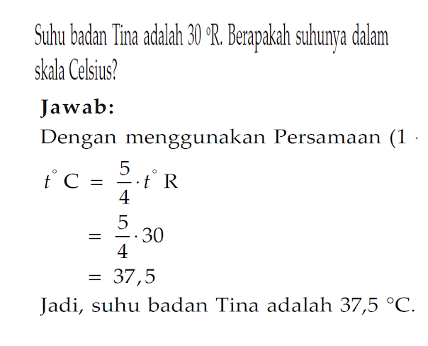 Mengubah Skala Termometer dari Reamur ke Celcius