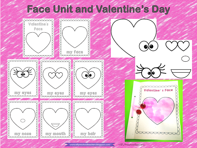 Valentine's Day book and the face unit