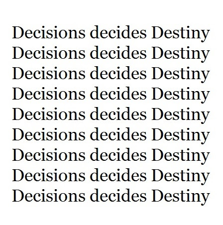 Conference<br>Decisions Decides Destiny