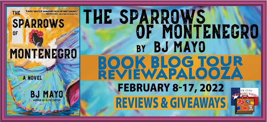 The Sparrows of Montenegro book blog tour promotion banner
