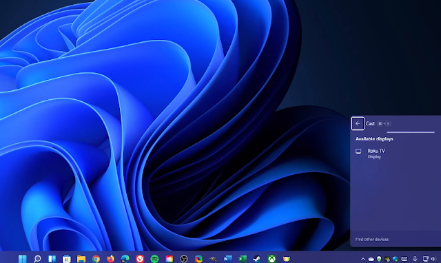 Mirror Screen shortcut on windows 11