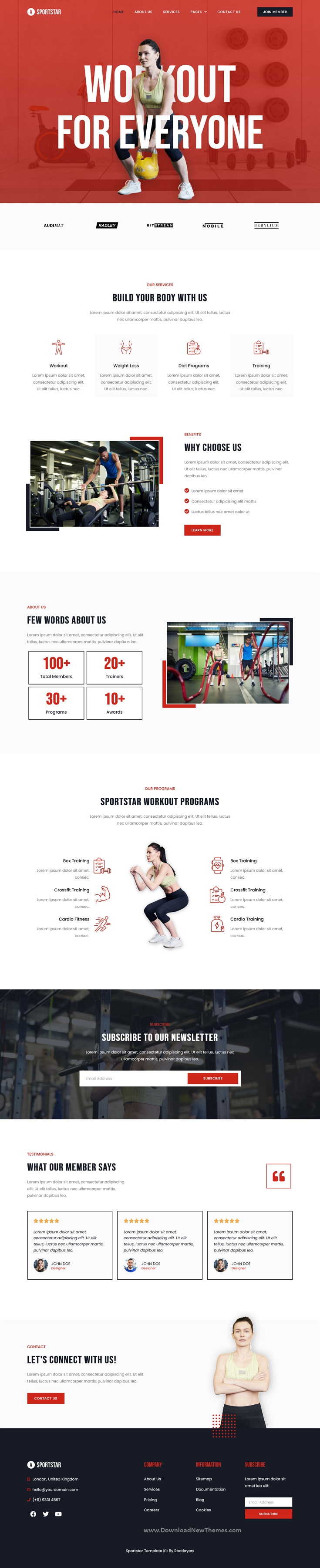 Sportstar - Fitness & Gym Elementor Template Kit