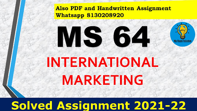MS 64 Solved Assignment 2021-22