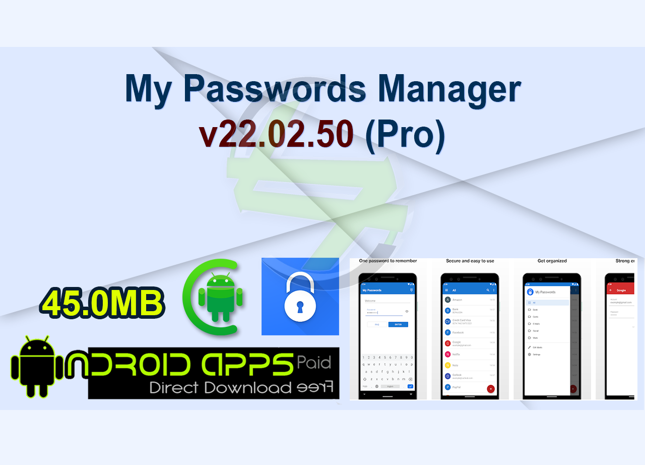 My Passwords Manager v22.02.50 (Pro)