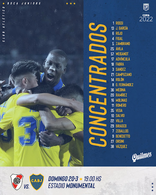 Jugadores de Boca Superclasico