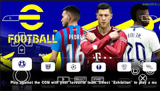 download eFootball PES PPSSPP 2022 English Commentary New Update Winter Transfer 22 And Graphics Camera PS5