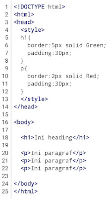 Contoh Program 6 CSS Padding