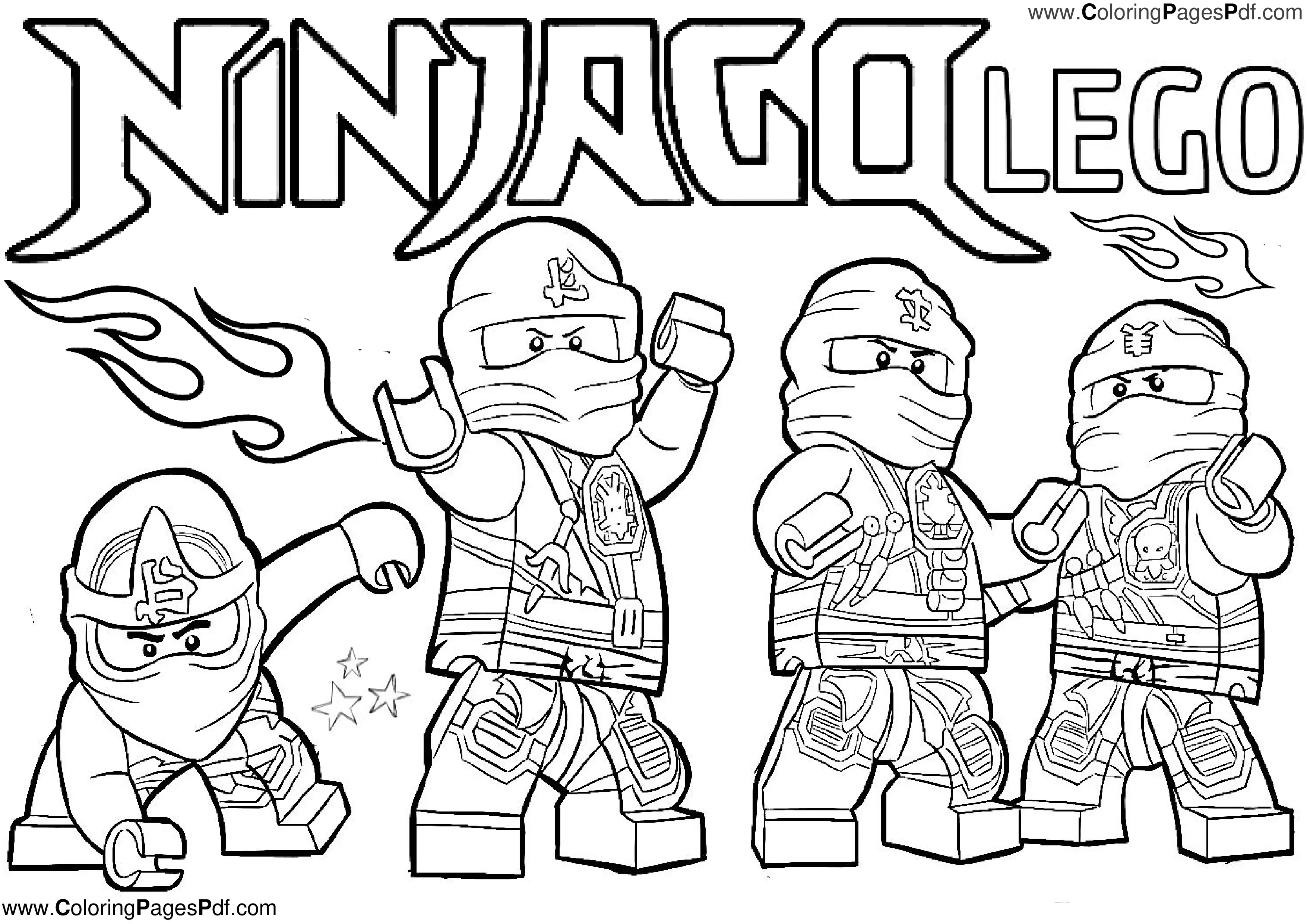 Ninjago coloring pages pdf