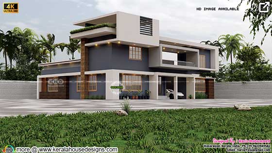 Other side view of this Box model contemporary home design