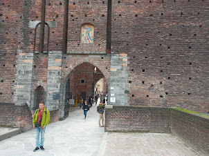 Entrance/Exit  gate of Sforzesco castle in Milan.