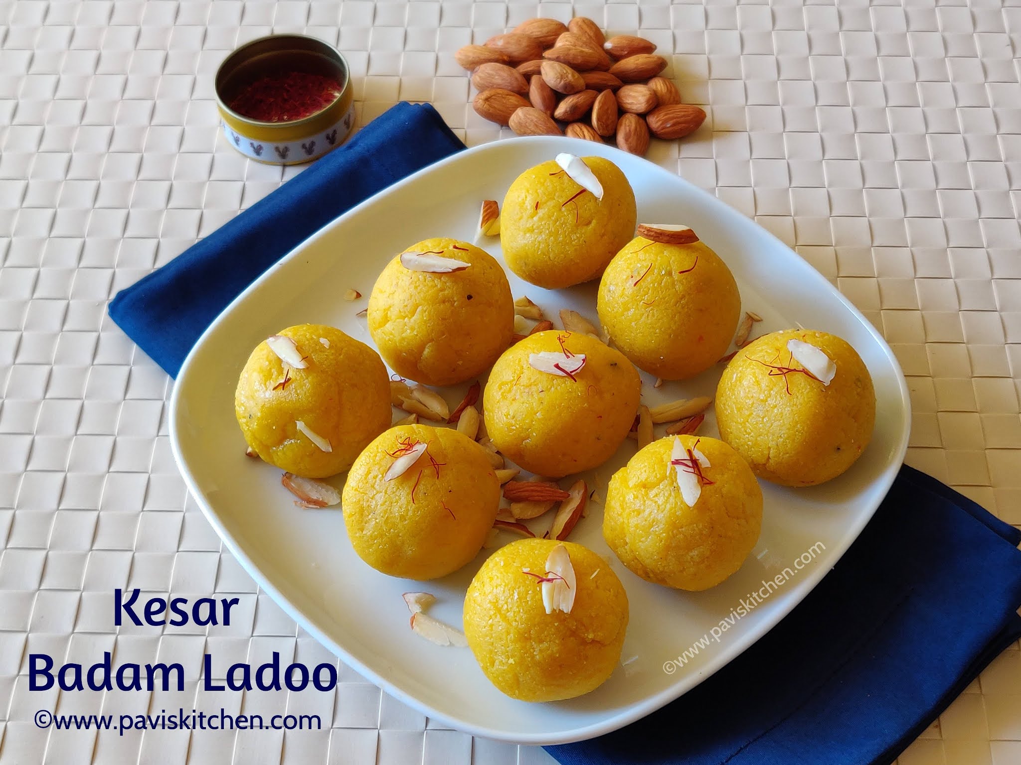 Badam ladoo recipe | Kesar badam laddu | Almond ladoo recipe | badam ke laddu