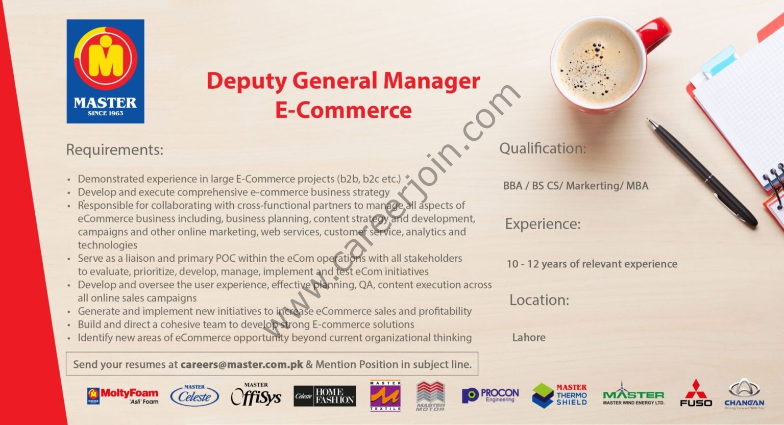 Master Group of Industries Jobs Corporate Sales Executive