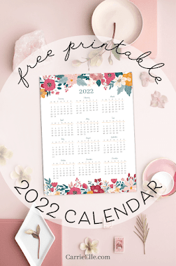 Free one page 2022 calendar