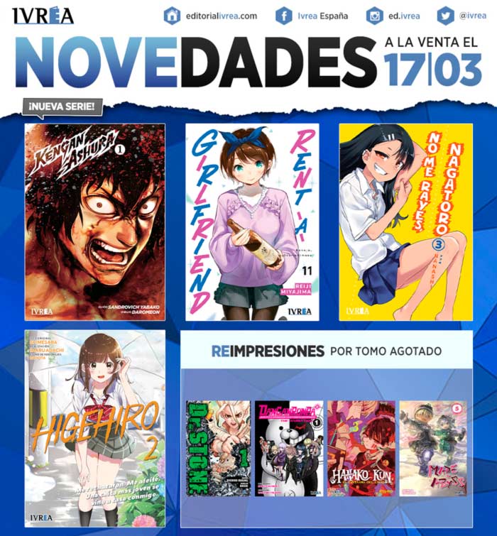 Novedades Ivrea 17 de marzo 2022 - manga