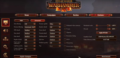 Best Settings, Run Total War, Warhammer 3, TWW3,  PC Settings