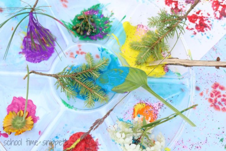 nature process art - painting ideas for toddlers