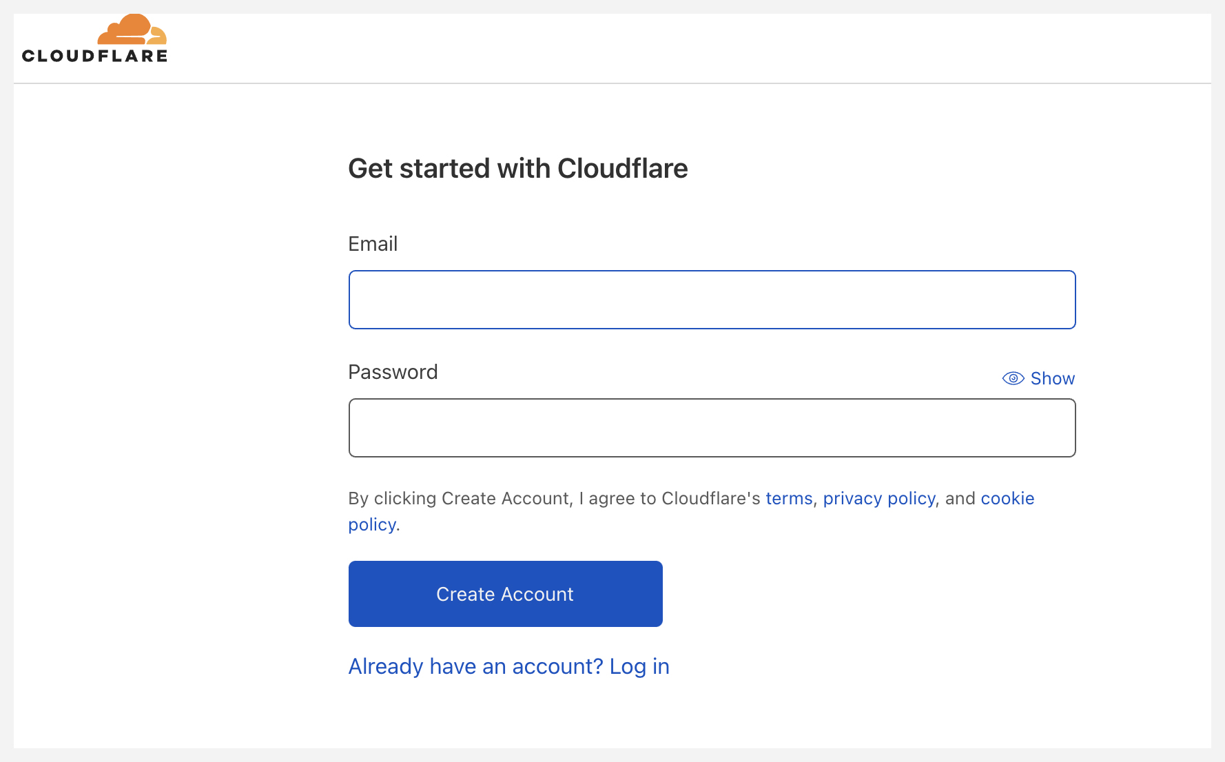 Đăng ký tài khoản Cloudflare