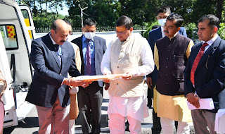 two ambulance flagged of to Chamoli Uttarakashi