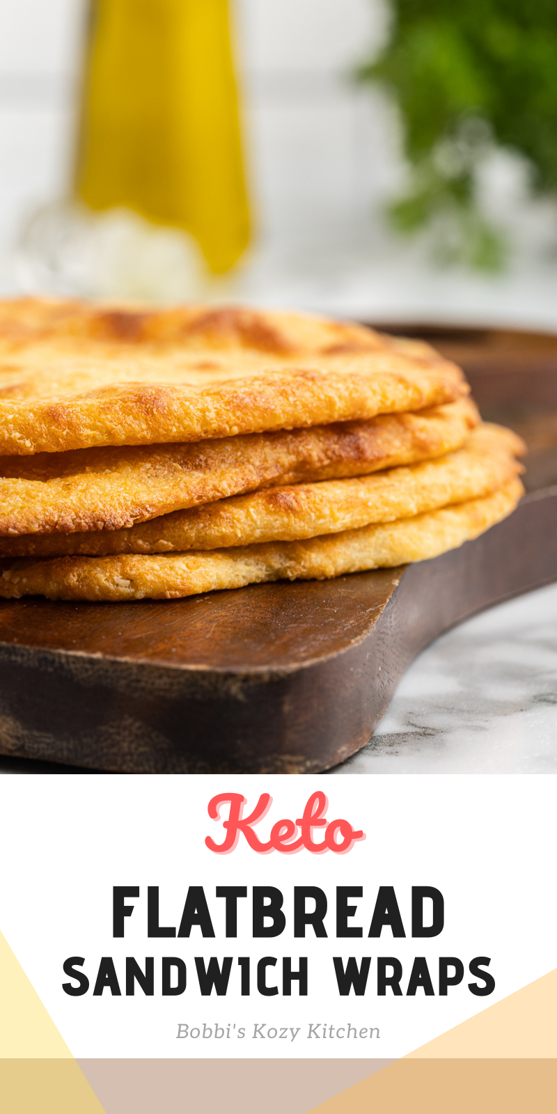 Keto Flatbread (Sandwich Wraps) - This soft and chewy Keto flatbread is a low carb alternative for pita, bread, pizza base, and more.  #keto #lowcarb #glutenfree #sugarfree #flatbread #sandwich #wrap #bread #fathead