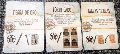 Cartas objetivo Caravana al Oeste