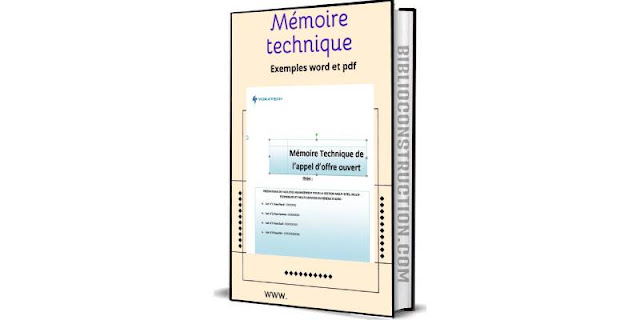 Découvrez notre exemple de mémoire technique au format Word et PDF