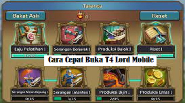 Cara Cepat Buka T4 Lord Mobile