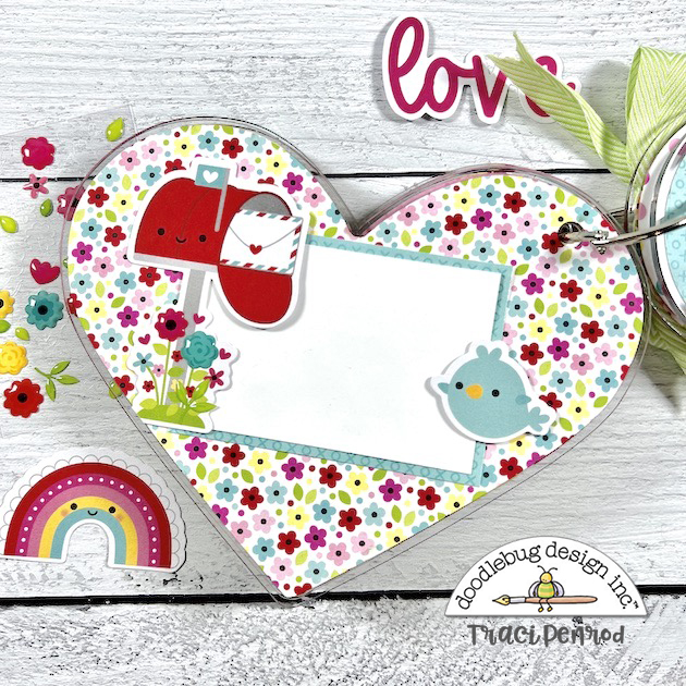 Heart Shaped scrapbook album for Valentine's Day photos