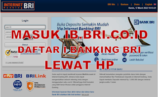 Daftar Internet Banking BRI Lewat HP