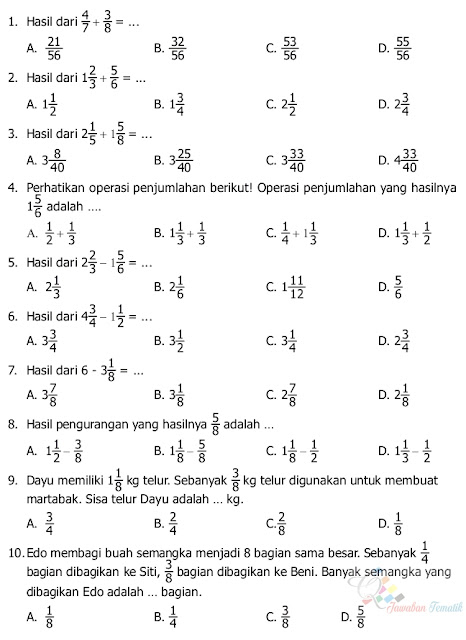 Jawaban Senang Belajar Matematika Kelas 5 Halaman 15