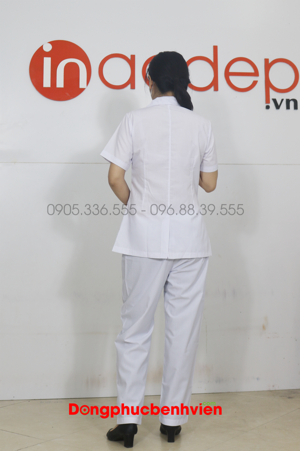 Quần áo bác sĩ ngắn tay màu trắng