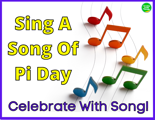 Music notes sing a song of pi day