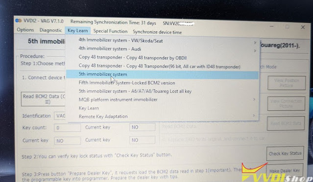 Audi S4 2011 BCM2 All Keys Lost by Xhorse VVDI2 3