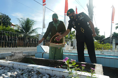 Kenang Pertempuran Ambarawa, Pimpinan TNl Di Aceh Barat Ziarah Dan Tabur Bunga Di Taman Makam Pahlawan