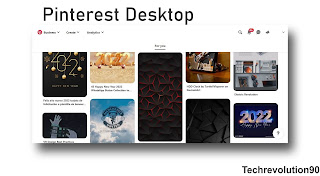 Tampilan Feed Pinterest Desktop