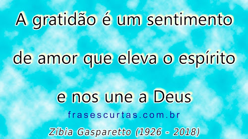 A gratidão é um sentimento de amor que eleva o espírito e nos une a Deus