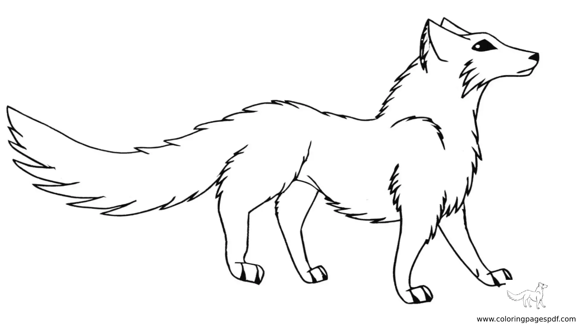 Coloring Pages Of A Fox Walking