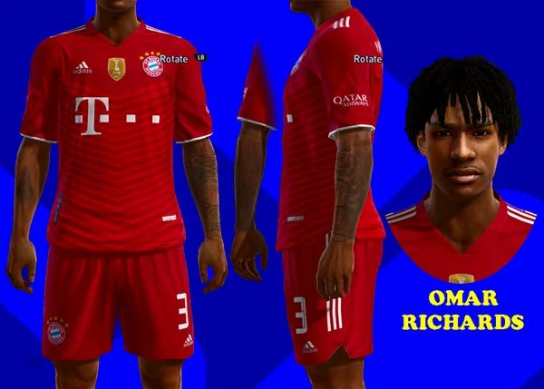 Omar Richards Face + Tattoo For PES 2013