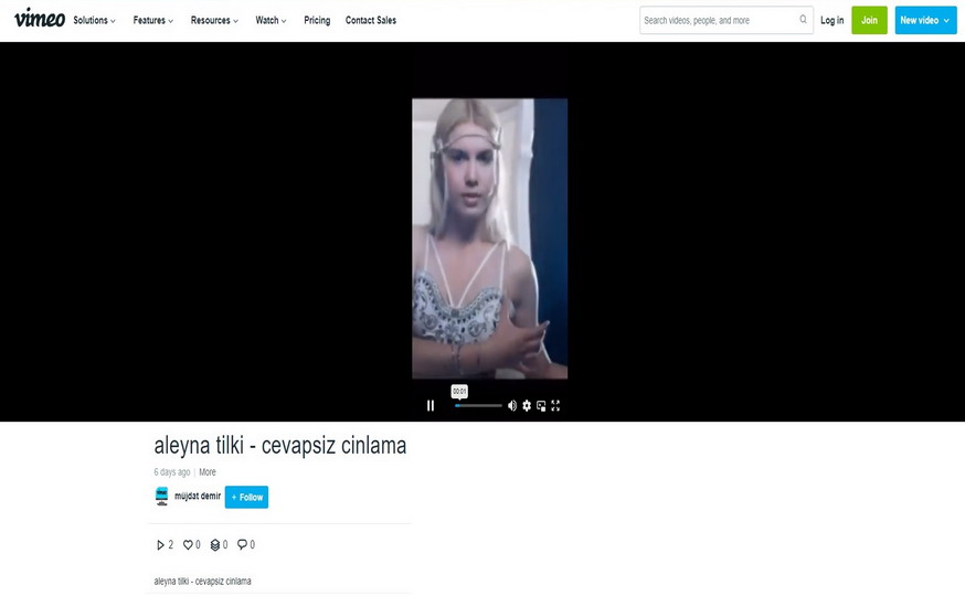 vimeo com - aleyna tilki - cevapsız çınlama