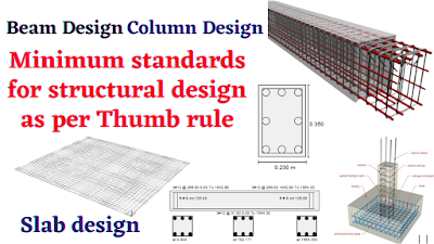 minimum reinforcement details, minimum standards as per thumb rule, building design,