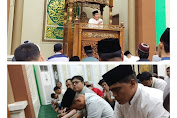 Dirlantas, Kabid Humas Polda Sumsel Beserta Jamaah Melaksanakan Sholat Tarawih 