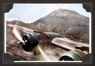 Vista del Misti desde un aeroplano 40s