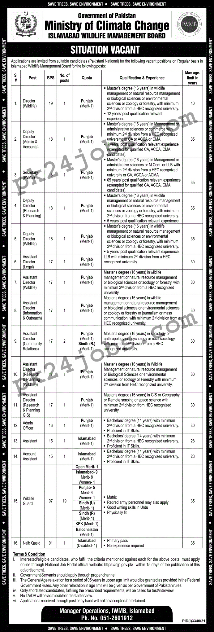Ministry of Climate Jobs 2022 – Government Jobs 2022