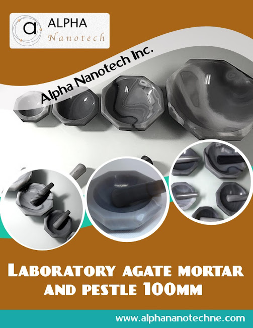 Laboratory agate mortar and pestle 100mm