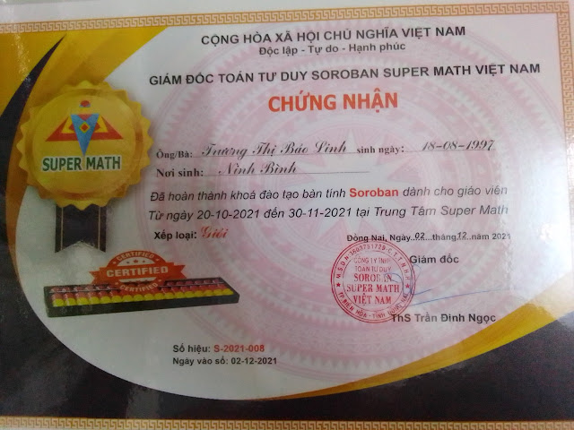 Tư vấn hồ sơ thành lập trung tâm toán tư duy soroban