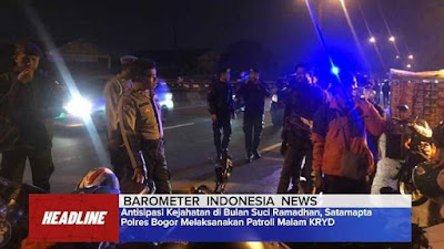 Antisipasi Kejahatan di Bulan Suci Ramadhan, Satamapta Polres Bogor Melaksanakan Patroli Malam KRYD