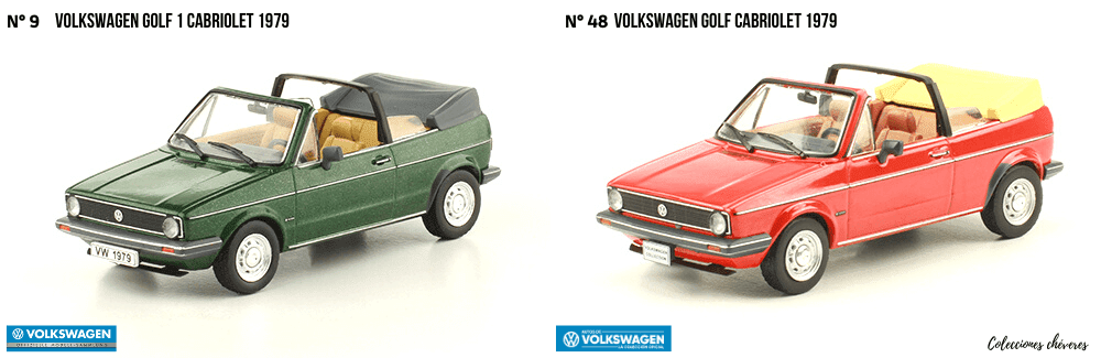 volkswagen golf 1 cabriolet 1:43, coleccion volkswagen, volkswagen collection, volkswagen offizielle modell sammlung