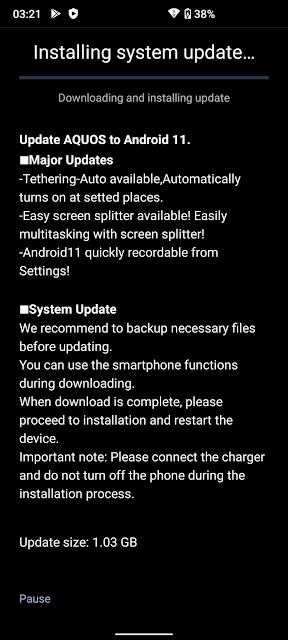Langkah Upgrade Android 11 Di Sharp Aquos Sense 4 Plus Melalui Ota Laptophia