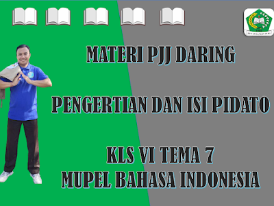 Materi Bahasa Indonesia Kelas VI Tema 7 Subtema 1 -  Pengertian dan Isi Teks Pidato