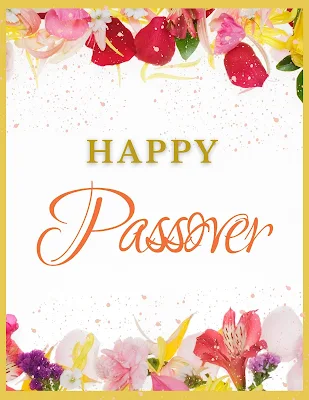 Free Passover Wishes Greetings Messages - Cute Simple Cards Made With Love - Floral Spring - 10 Image Pictures
